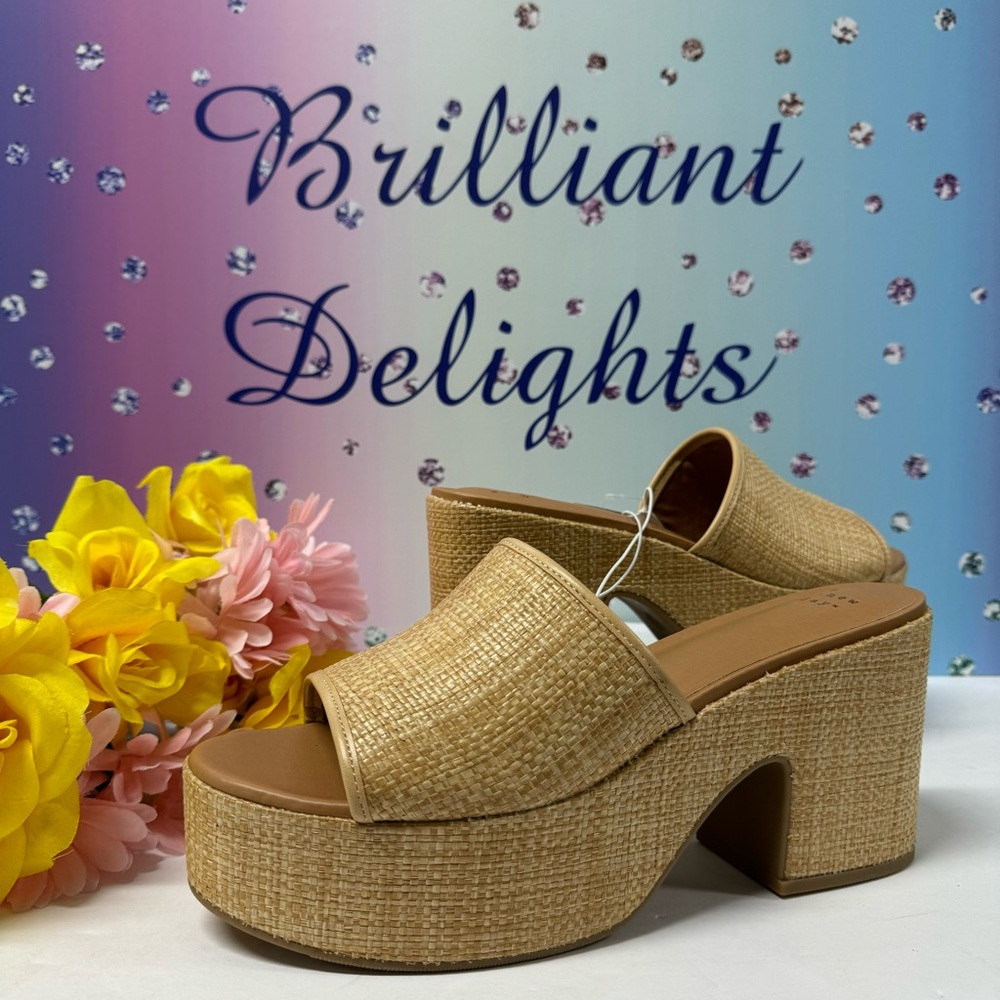 SALE! PLATFORM WICKER MULES